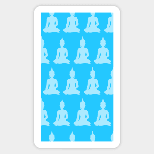 Pastel Sky Blue Buddha Pattern Sticker